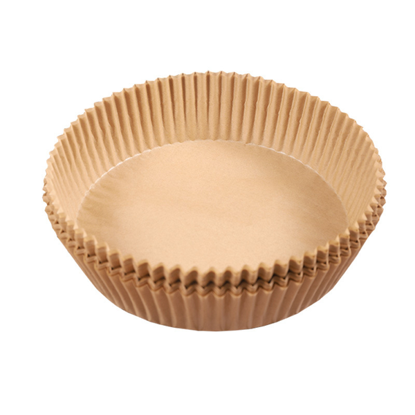 Air Fryer Paper Round Three Defensive Baking Paper,M silicone paper -Brown