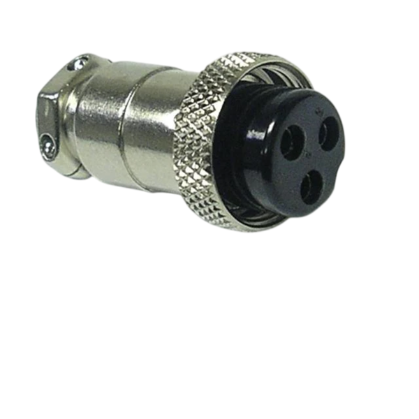 NC512 Inline 3-Way Female Mike Socket M12 5A 125V Straight Connector