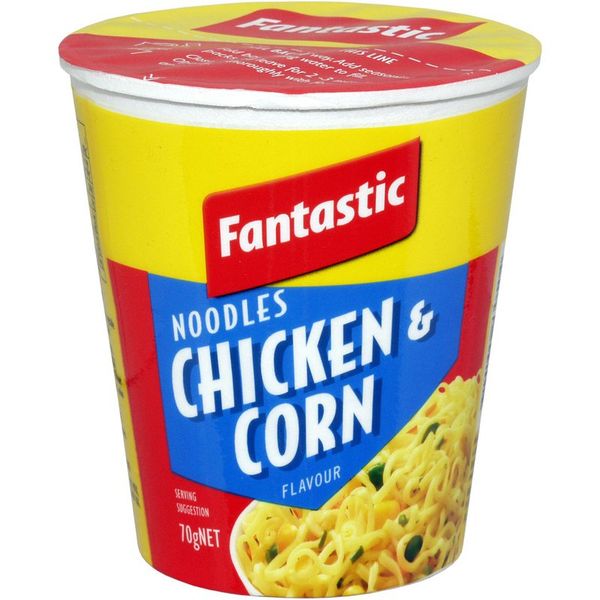 Fantastic - Chicken &amp; Corn Cup Noodles 12 x 70g