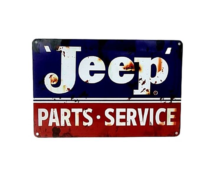 JEEP = PARTS, SERVICE Retro Style Metal Bar Sign for Cafe Bar Wall Decor