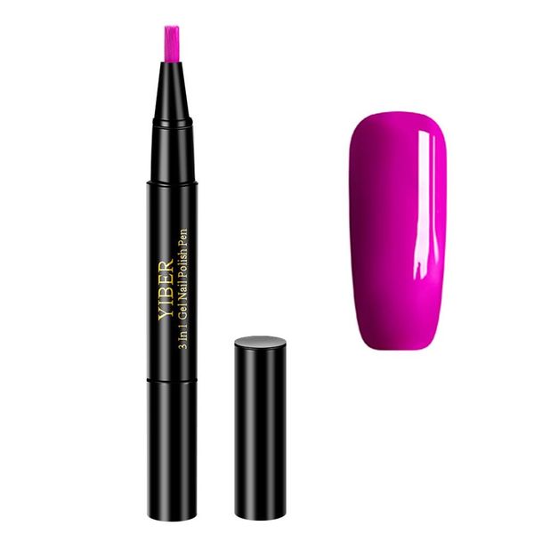 Yiber 3in1 Gel Nail Polish Pen - Purple 8