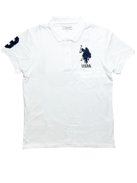 US Polo Association White Pique SS Golfer