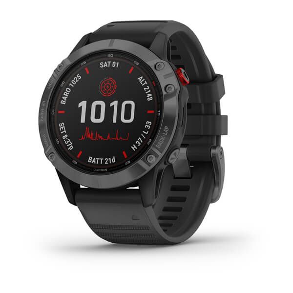 Garmin fenix 6 Pro Solar Edition Smartwatch (47mm) - Slate Grey with Black Band