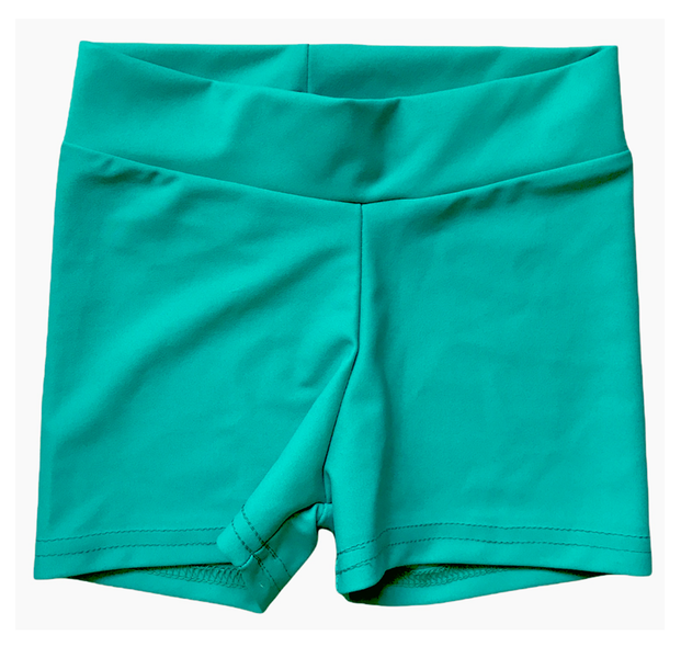 Strut Active Sea Green Premium Gym, Dance &amp; Booty Lycra Hot Pants Shorts