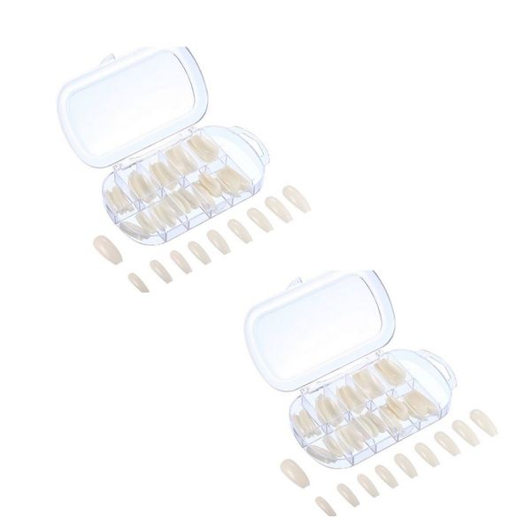 Pre-Cut Nail Tips - 2 Packs of 100 Pieces - False Nails