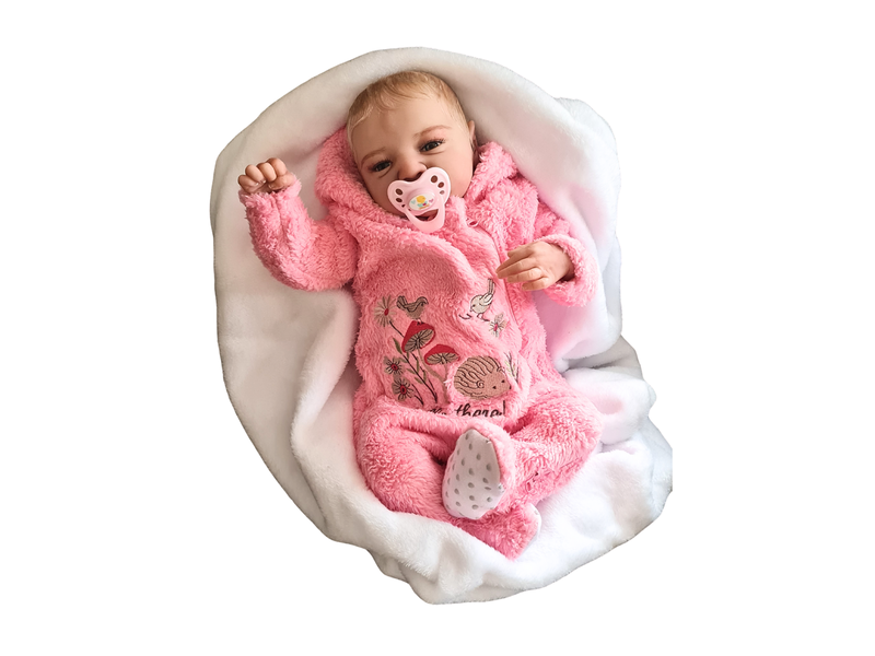 Reborn Baby Doll with Blond Hair and Blue Eyes