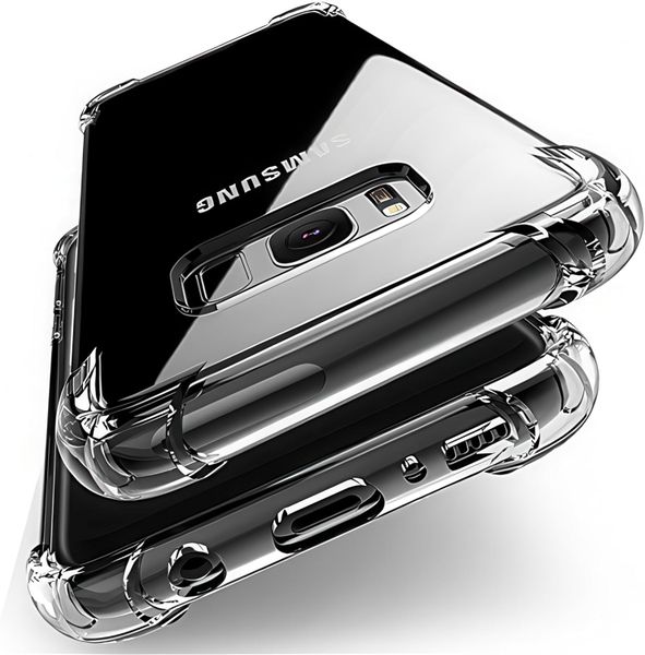 Shockproof TPU Gel Phone Case Compatible with Samsung S8 - Clear