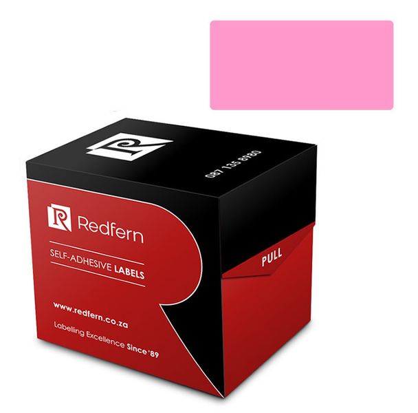 Redfern 32mm x 50mm Color Code Labels - Pink 5's