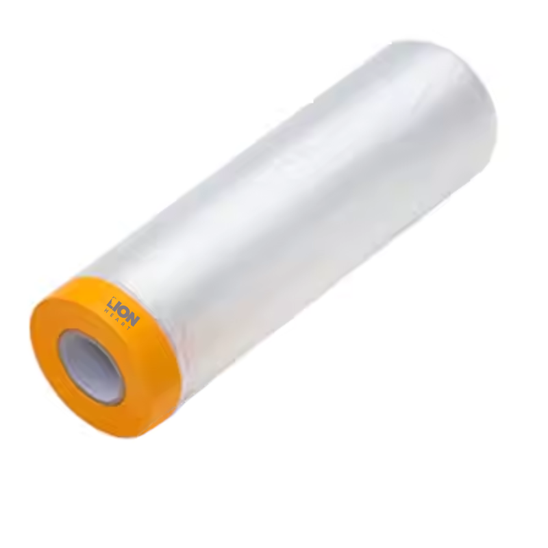 LH Pre Taped Masking Film Waterproof Dust Cover For Floors - 10m