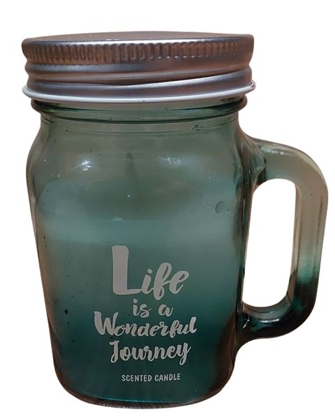 Life is a Wonderful Journey Scented Candle in Glass