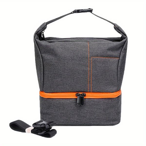 Portable dark gray SLR camera professional equipment storage bag