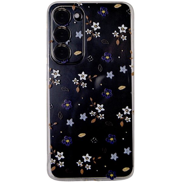 Clear Phone Case with Autumn Flowers &amp; Pro Camera for Samsung S23+