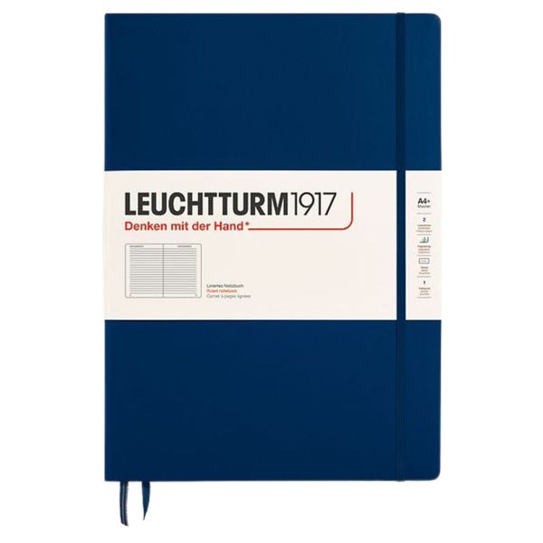Leuchtturm Notebook Master Classic A4+ Hardcover 235 Pages Navy Ruled