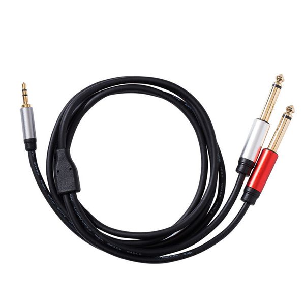 Audio Cable 3.5Mm To Double 6.35Mm Aux Cable Mono 6.5 To 3.5 Male