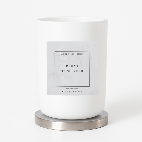 Abegaile Homes Soy Wax Candle - Peony &amp; Blush Suede