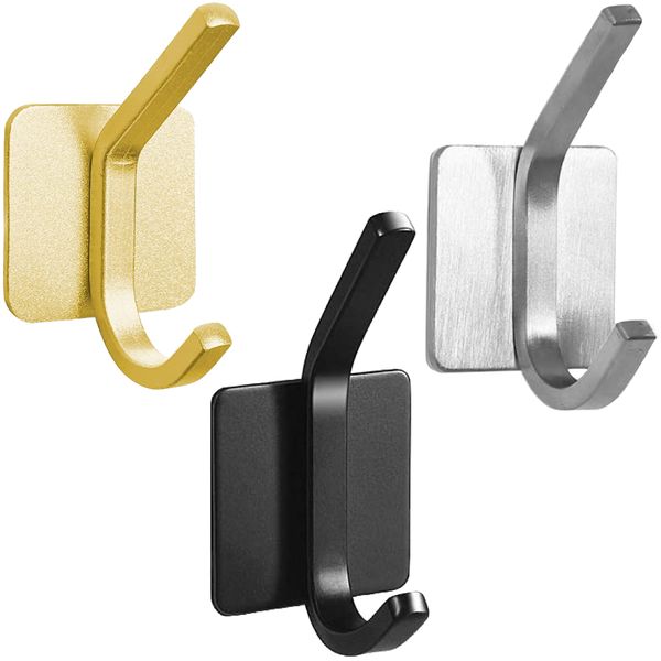 Home Self Adhesive Wall Mounted Hanging Hook Set of 3 (8cm)