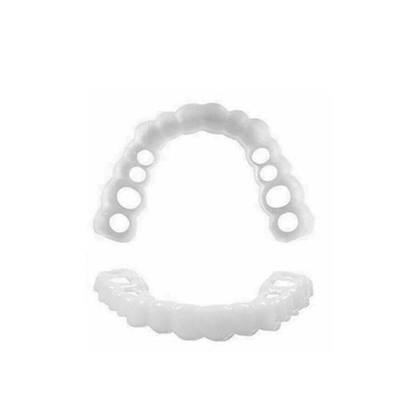 Upper and lower teeth silicone veneers