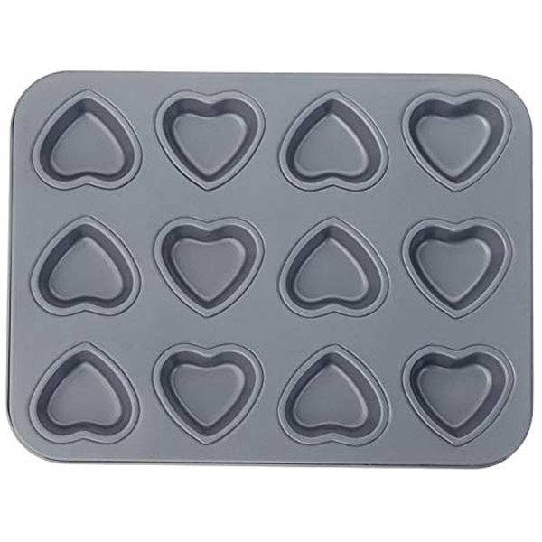 12 Pieces Heart Shape Muffin Pan
