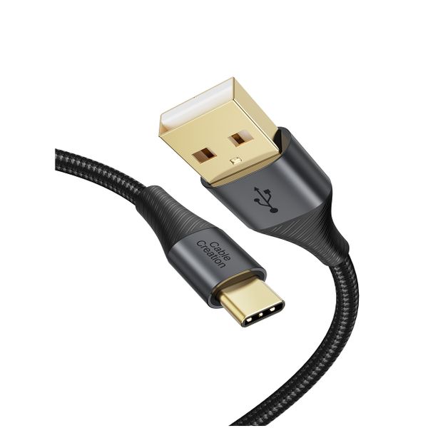 USB-C to USB-A Braided Charging Cable 1.2m (3A, 480Mbps)