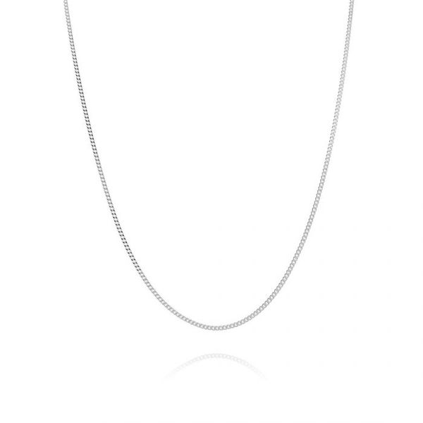 Broadway Jewellers - 925 Sterling Silver - Curb Link Chain - 50cm
