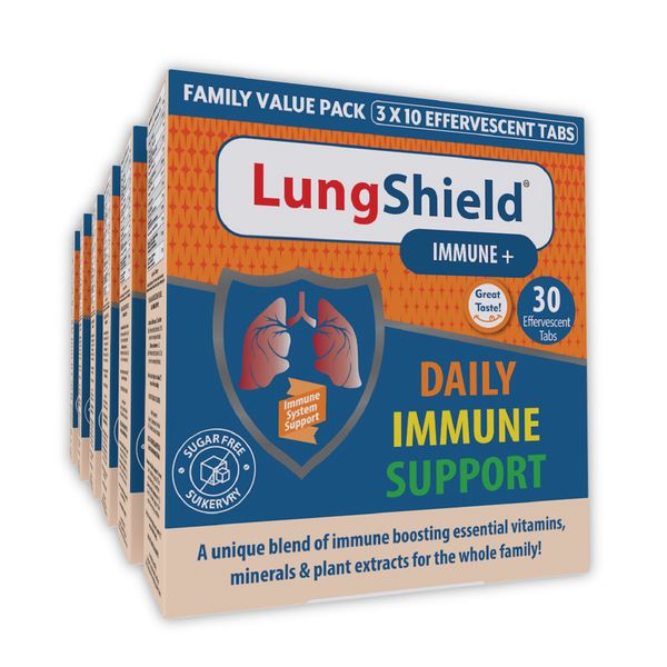 Lungshield Immune Plus Effervescent Tablets 10 x 3 - 30 Fizzy's x6