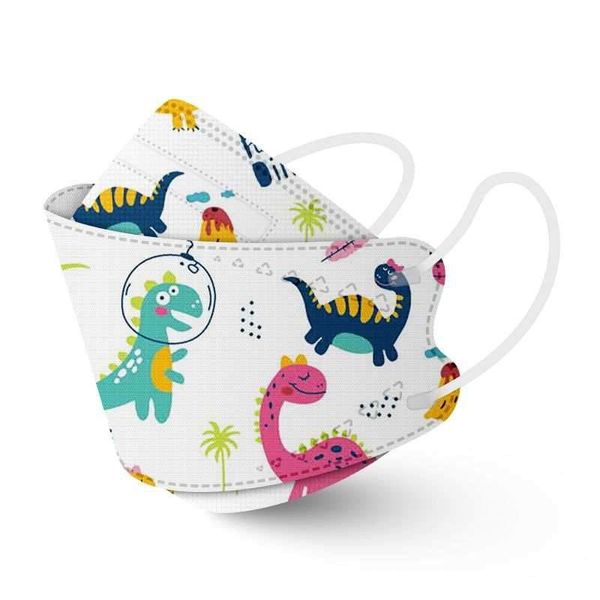 Hello Dino KF94 Kiddies Mask - 10 Pack - White with other colours