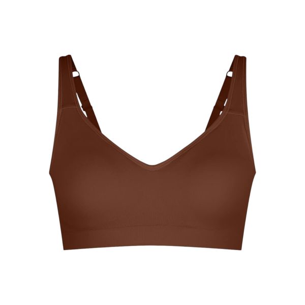 Pear Shapewear Seamless Wireless Shaping Bralette - Dark Brown