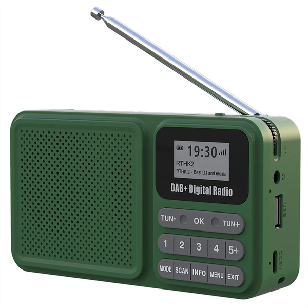 Portable DAB+ Digital Radio Solar Powered Bluetooth FM Radio