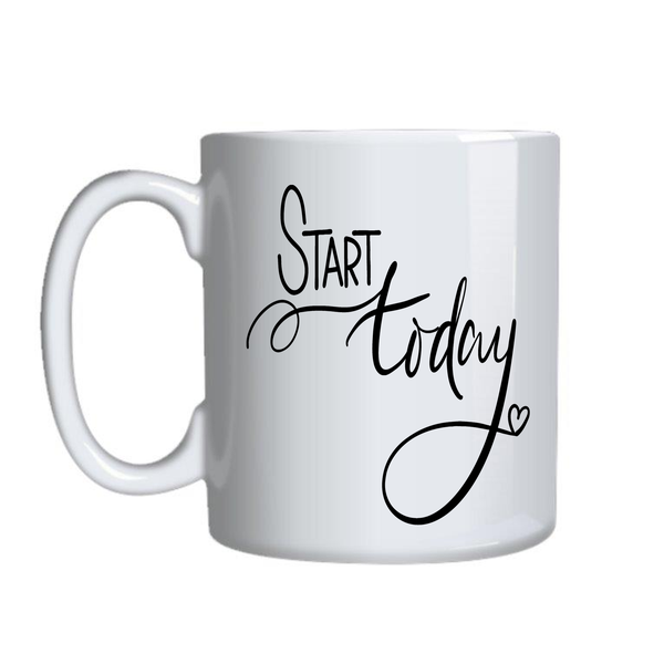 Start Coffee Cups with Motivational Graphic Mug Design Birthday Present