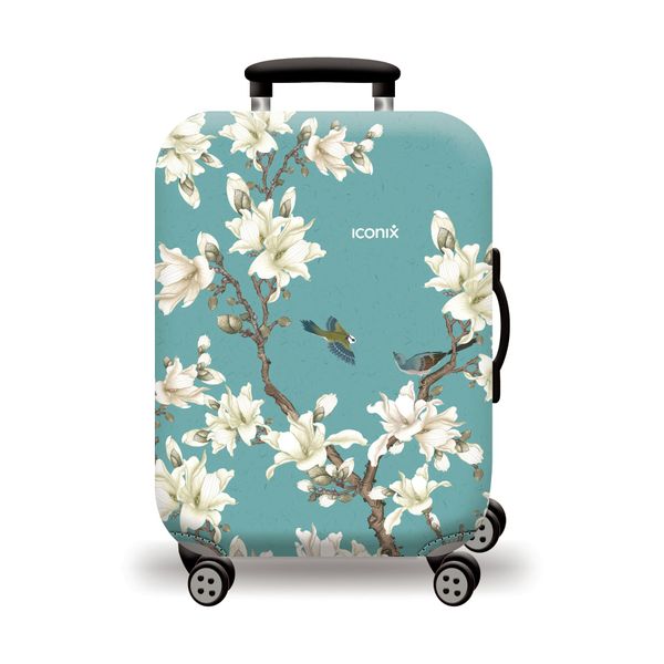 Iconix Printed Luggage Protector Cover - Birdsong Bloom - S