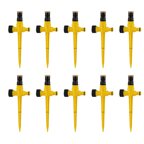 Garden Sprinkler 360 Rotating Irrigation Watering System Yellow