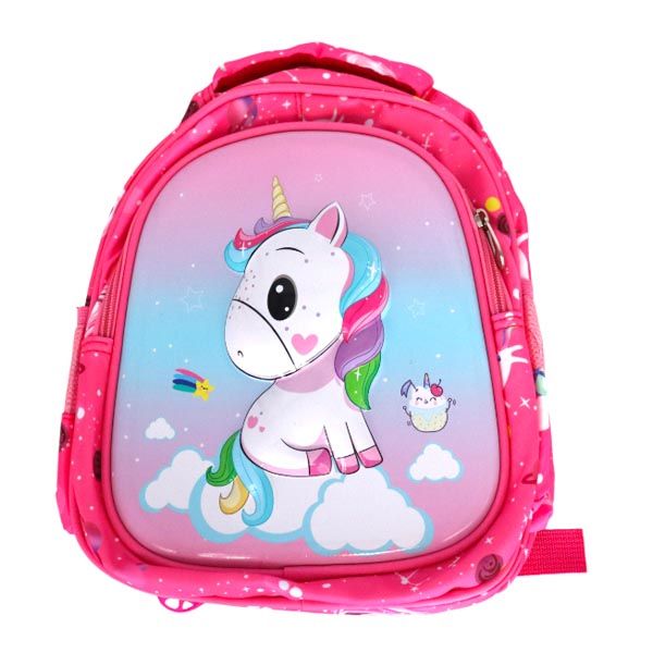 Pink Unicorn Backpack For Kids 32cm High 3D Embossed Backpack Shop