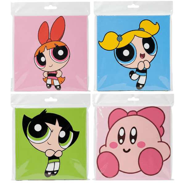 4pcs PowerPuff Girls 20cm Cotton Painting Bundle