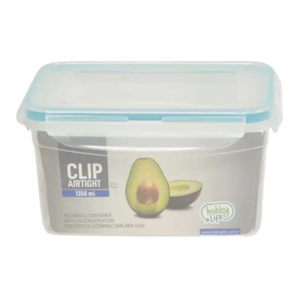Container 1.3L 13X18X9.4Cm Clip Airtight Bpa Free Hobby Life
