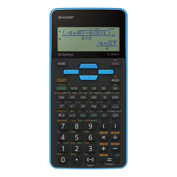Sharp EL-W535SA Blue Writeview Scientific Calculator