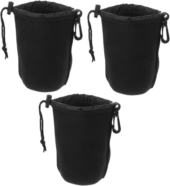 Drawstring Lens Case Camera Lens Pouch for Outdoor Photography Storage
