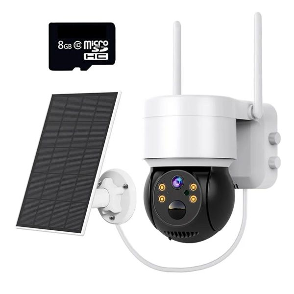 Wireless 5MP Security Monitor Camera With Solar Panel &amp; 8Gb Sd Card