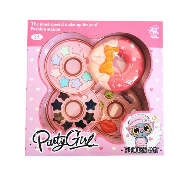 Tiana Pretend Play Cosmetic Girls Toy Set Children's Makeup Gift Set -Donut