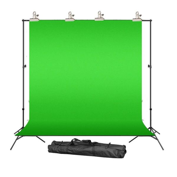 3M X 2M Photography Green Backdrop Screen &amp; Support Stand