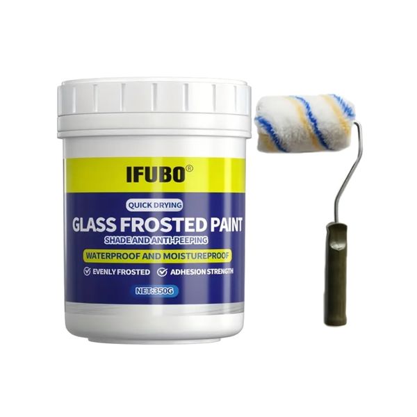 Tool 350g Frosted Light Transmitting Glass Privacy Paste With Brush - 10cm