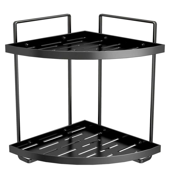 Black Corner Bathroom Counter Organizers Storage Shelf for Fridge Home Home