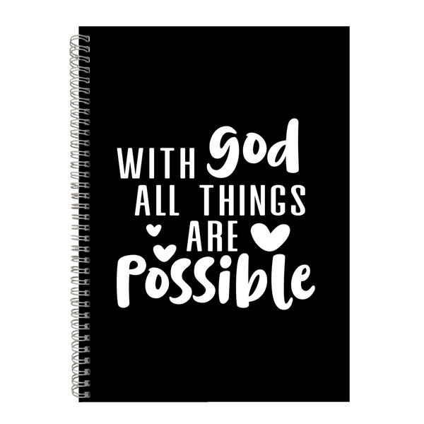 All Things are Possible Christian Writing Book Notepad Notebook Gift A4-402
