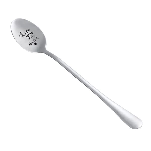 Long Handle Spoon - Engraved Spoon "Love You for Infini-tea