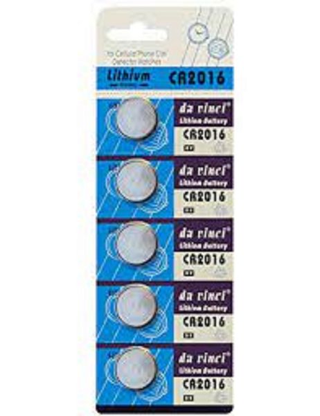 Da Vinci CR2016 Lithium Coin Battery 3V 5 Blister Pack