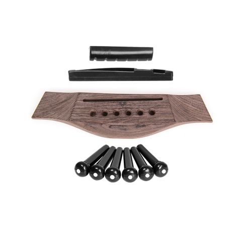 ALANES Acoustic Guitar Bridge Saddle Nut Pins Set Replacement Accessories Image