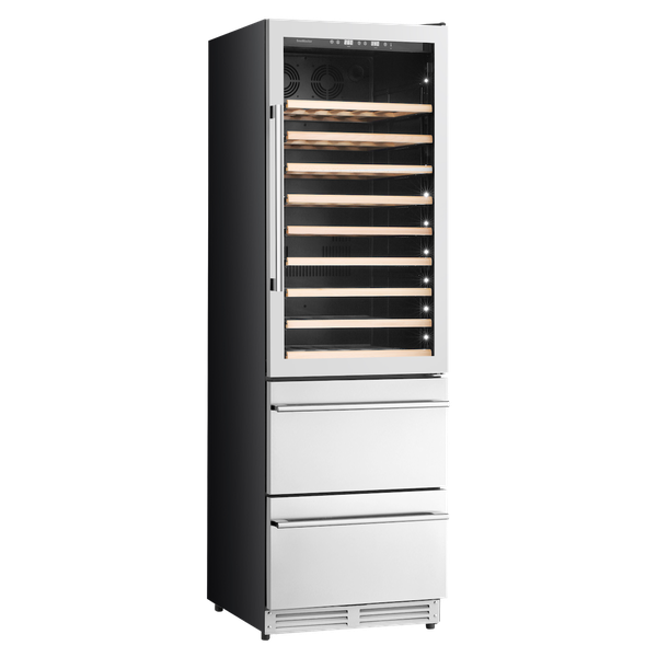SnoMaster 108 Bottle Upright Wine Cooler + 2 Refrigerator Drawers (VT-194D)