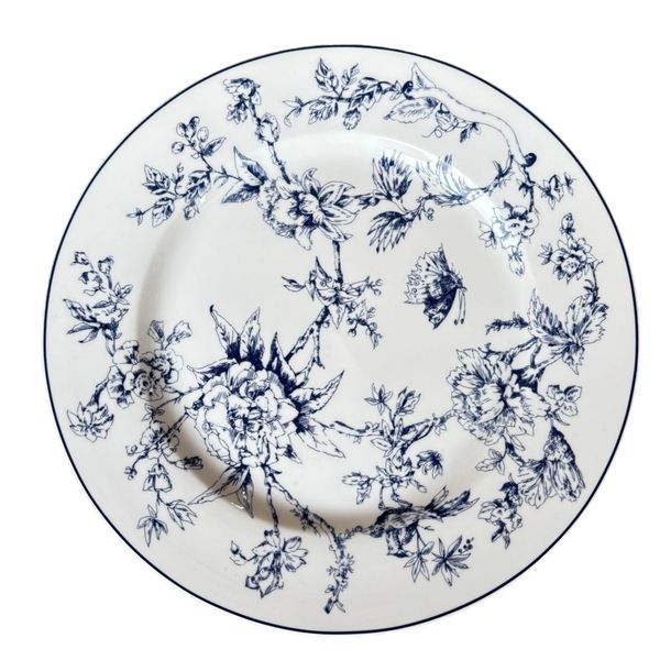 I-12 Blue Flower Dinner Plate - Set of 4 - 26cm x 2cm