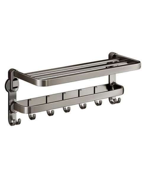 Cup Towel Shelf - Punch-Free Wall-Mounted Bathroom Towel Organizer