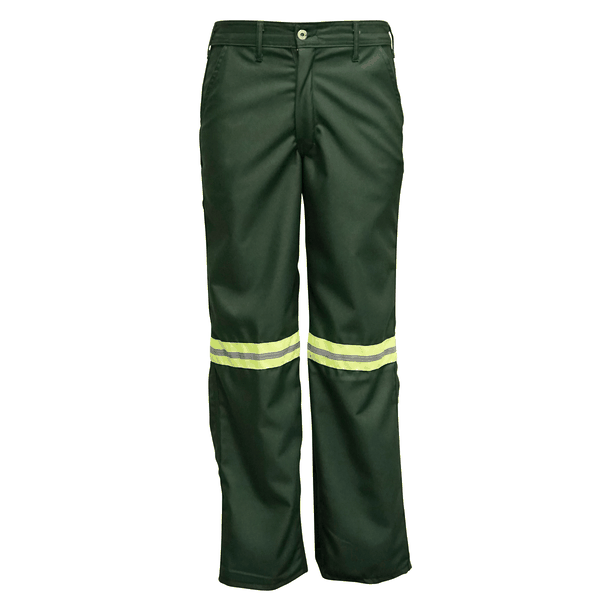The Continental Acid Repellant Overall Trouser With High Vis - Bottle Green