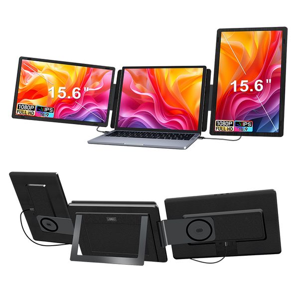 15.6" Triple Monitor Extender-All-New Detachable Design Portable DualScreen
